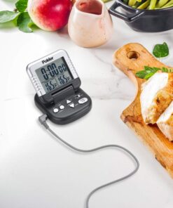 Polder Classic Combination Digital in-Oven Programmable Meat Thermometer and Timer Graphite 22 81WiNGvRudL