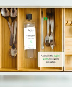Bayes Food Grade Mineral Oil for Cutting Board - Mineral Oil Food Grade for Bamboo, Teak & Wood Conditioner and Protectant - Cutting Board Oil Food Grade Formula - Wood Oil for Cutting Board - 8 oz 8 Fl Oz (Pack of 1) 23 81WjaTtgCML 3