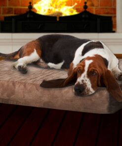 Alternative view of PETMAKER Memory Foam Dog Bed with Removable Cover, Medium, Tan 26.0"L x 19.0"W x 4.0"Th 2-Layer Orthopedic
