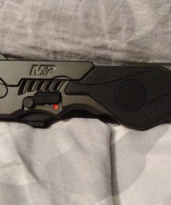 Smith & Wesson SWMP4LS 8.6in S.S. Assisted Folding Knife with 3.6in Serrated Clip Point Blade and Aluminum Handle for Outdoor Tactical Survival and EDC , Black 49 81Wm5M5PDxL 1