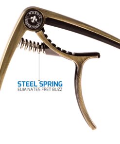 Nordic Essentials Guitar Capo Deluxe with Carrying Pouch - Brushed Metallic Bronze 23 81WmDKS eL