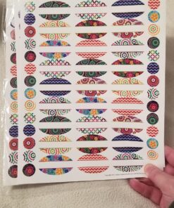 81 Kaleidoscope Oval Poly Waterproof Essential Oil Bottle Labels Plus 81 Round Cap Stickers by Rivertree Life 27 81WmIpv fdL