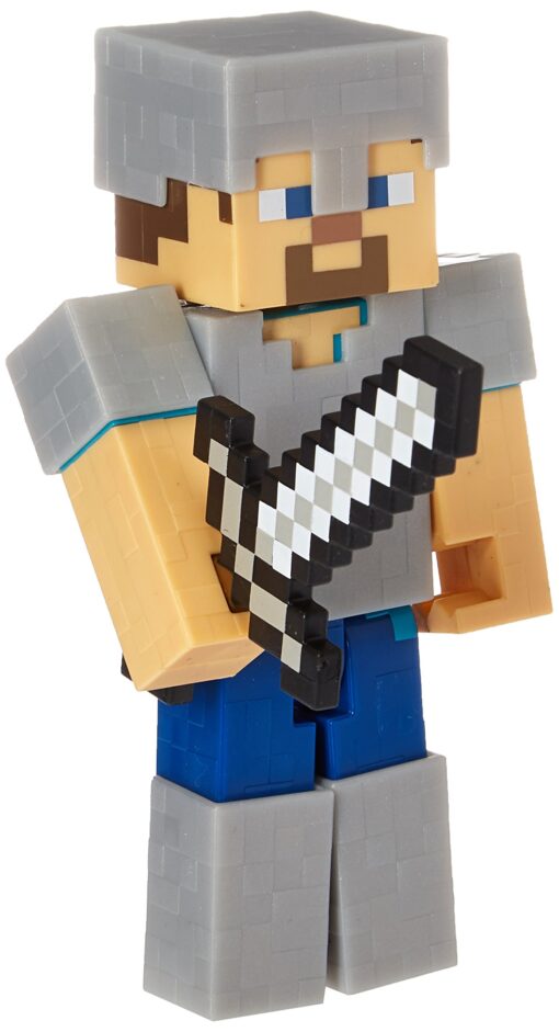 Minecraft Survival Mode Steve with Iron Armor Action Figure - Series 4