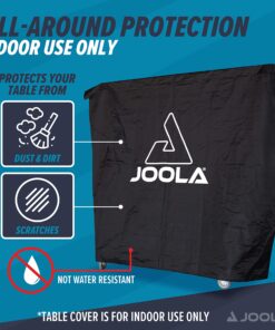 JOOLA Indoor Ping Pong Table Cover Fits Both Folding Tables & Flat Tables with Nets - Easy Lift Water Resistant Table Tennis Cover - Dual Function, Fits 9x5 Tables in Upright or Down Positions 7 81WnG3fnF7L