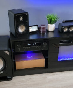 Polk Audio HTS 12 Powered Subwoofer with Power Port Technology | 12” Woofer, up to 400W Amp | For the Ultimate Home Theater Experience | Modern Sub that Fits in any Setting | Washed Black Walnut 45 81WoTYPIUhL