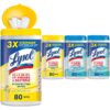 Lysol Disinfecting Wipes, Lemon & Ocean Breeze, 320ct (4x80ct), Cleaning Wipes, Cleaning Supplies, Packaging May Vary, 80 Count (Pack of 4) 80 Count (Pack of 4) 22 81WqKk0JFJL