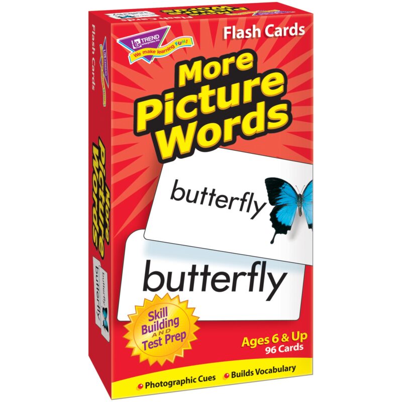 Catalog 1 Trend Enterprises: More Picture Words Skill Drill Flash Cards, Great for Skill Building and Test Prep, Photo Cues, Builds Vocabulary, 96 Cards Included, for Ages 6 and Up