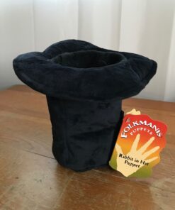 Folkmanis Rabbit In Hat Hand Puppet Black, White, Pink, 1 EA 15 81WrlADFqvL