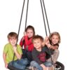 M & M Sales Enterprises MM00124Web Riderz Outdoor Swing N' Spin- Safety Rated to 600 lb, 39 inch Diameter, Adjustable Hanging Ropes, Ready to Hang and Enjoy as a Family, Black