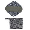 2pcs Set Mini Wet Bag + 8 Inch Charcoal Bamboo Mama Cloth/Menstrual Pads/Reusable Sanitary Pads/Panty Liners (Black Lace) Black Lace 3 81Wsiw0o5L