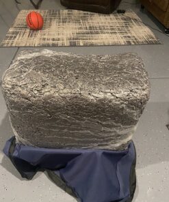 Amazon Basics Memory Foam Filled Bean Bag Lounger with Microfiber Cover, 6 ft, Grey, Solid 30 81WsqcLY56L