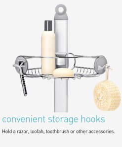 simplehuman Corner Shower Caddy, Stainless Steel and Anodized Aluminum 33 81WtVVjIoCL