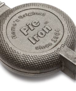 Alternative view of Round Pie Iron 28" overall length, 4 1/4" diameter casting, 4" cooking surface