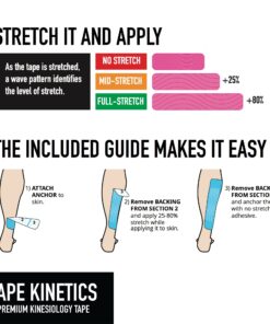TAPE KINETICS Premium Kinesiology Tape | 2" x 16.4 ft | Waterproof & Latex-Free (Black, Pink, Blue or Beige) Black Tie 15 81Wtu5PBYPL