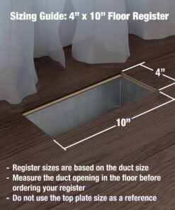 Imperial RG3055 4x10-Inch Pop-Up Floor Register, 4 x 10-Inch, Almond 1-Pack 24 81WuSpsbvEL 2