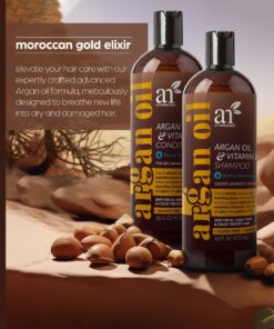 artnaturals Moroccan Argan Oil Hair Loss Shampoo & Conditioner Set - (2 x 16 Fl Oz / 473ml) - Sulfate Free Hair Regrowth - Treatment for Hair Loss, Thinning Hair & Hair Growth, Men & Women 16 Fl Oz (Pack of 2) 20 81WvNP2AfL