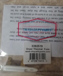 3392519 Dryer Thermal Fuse - Replacement Part for Whirlpool and Kenmore Exact Fit DR Quality Parts™ 3388651 WP3392519VP 694511 50 81Wx8aX4qSL