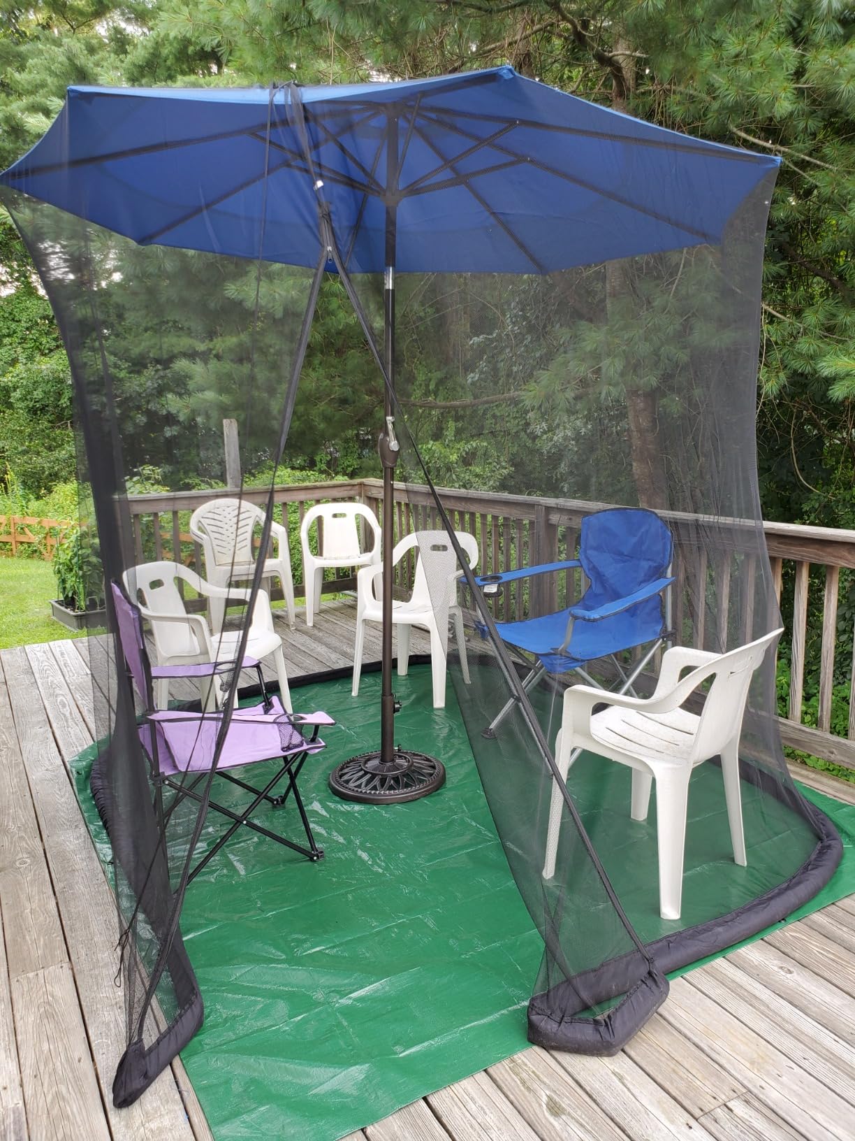 Best Choice Products 9ft Adjustable Mosquito Net for Umbrellas 7.5-11ft, Bug Screen Patio Umbrella Accessory for Outdoor Market Offset Cantilever w/Polyester Mesh Net, Zipper Door, Fillable Base 8 Best Choice Products 9ft Adjustable Mosquito Net for Umbrellas 7.5-11ft, Bug Screen Patio Umbrella Accessory for Outdoor Market Offset Cantilever w/Polyester Mesh Net, Zipper Door, Fillable Base - Image 8