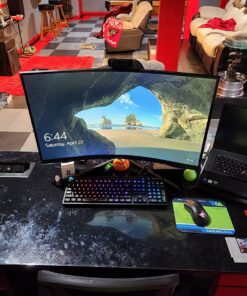 SAMSUNG 32" Odyssey G55A QHD 165Hz 1ms FreeSync Curved Gaming Monitor with HDR 10, Futuristic Design for Any Desktop, LS32AG550ENXZA 32-inch G50A (2022 refresh) QHD, 165Hz Curved 42 81X IkY0cvL