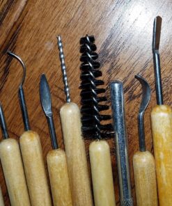 Darice 11-Piece Clay Tools Set from Studio 71 – Metal Tipped Clay Sculpting Tools with Wood Handles, Ideal for Cleaning and Creating Decorative Effects on Clay Surfaces 31 81X bi7WAL