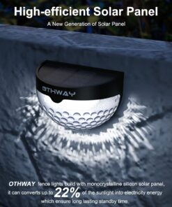 OTHWAY Solar Fence Post Lights Wall Mount Decorative Deck Lighting, Black, 4 Packs 28 81X dL61JbL