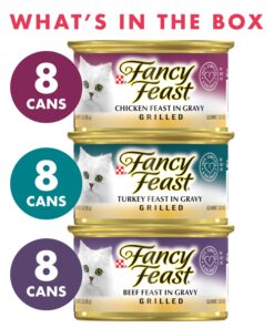 Purina Fancy Feast Grilled Poultry & Beef Collection Wet Cat Food Variety Pack - (24) 3 Oz. Cans 17 81X3TfkNImL 3