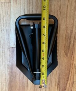 RHINO USA Folding Survival Shovel w/Pick - Heavy Duty Carbon Steel Military Style Entrenching Tool for Off Road, Camping, Gardening, Beach, Digging Dirt, Sand, Mud & Snow. 48 81X486xRPtL