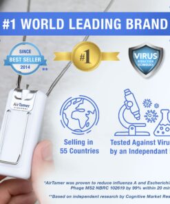 AirTamer A302 | Small Personal and Portable Air Purifier | Lithium Battery Operated | New Electrostatic Purification Technology, Proven Performance, Metal Travel Case 14 81X5CVL6wvL