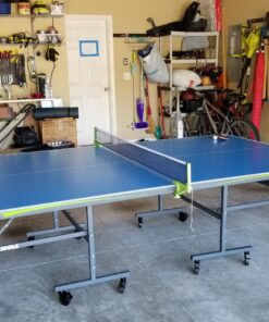 JOOLA NOVA - Outdoor Table Tennis Table with Waterproof Net Set - Quick Assembly - All Weather Aluminum Composite Outdoor Ping Pong Table - Tournament Quality - Indoor & Outdoor Compatible Rally Outdoor 63 81X5J8kElYL