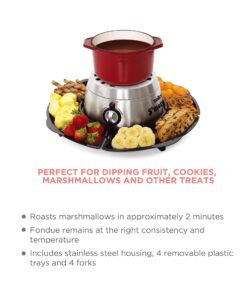 Salton Electric S'Mores Maker - Perfect Gift for Date Night - Temperature Control, 4 Lazy Susan Trays & 4 Roasting Skewers Included 14 81X5leiCfyL