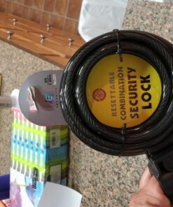 Etronic Bike Lock M6, Cable Lock 6 Feet Long Coiled Security Resettable Combo Combination Lock Bicycle Lock with Mounting Bracket Black 54 81X7DWAXejL