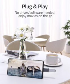 Syntech USB C to USB Adapter Pack of 2,USB C to USB3.0 Female Adapter Compatible with iPhone 15 MacBook Pro Air, other Type C or Thunderbolt Devices Space Grey 25 81X80TYHnjL