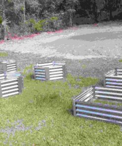 Sunnydaze 40-Inch Hexagon Galvanized Steel Raised Garden Bed Kit - Outdoor Metal Planter for Plants and Vegetables - Silver 36 81X9UI1vdSL