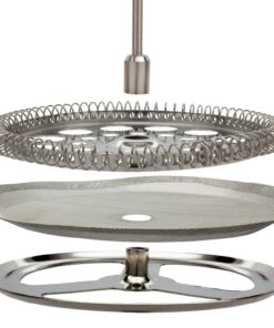 KONA French Press Coffee Press Maker With Reusable Stainless Steel Filter, Large Comfortable Handle & Glass Protecting Durable Black Shell (34 oz, 8 cups) 1000ml 30 81XCznG34qL