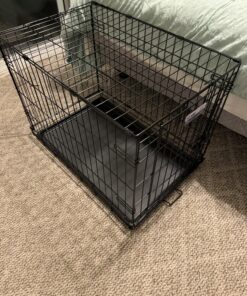 MidWest Homes for Pets Newly Enhanced Single Door iCrate Dog Crate, Includes Leak-Proof Pan, Floor Protecting Feet , Divider Pane l & New Patented Features Medium 32 81XDuIewB5L