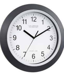 La Crosse Technology WT-3129B 12 Inch Atomic Analog Wall Clock, Pack of 1, Black 19 81XEFkI3ObL