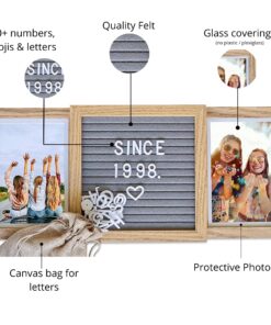 Oak letters Best Friend Picture Frame with Customizable Letter Board | Cute & Meaningful Personalized Picture Frame for Mom, Bff, Besties, Sister, Aunt, Cousin | Memorial picture frame Standard Natural Oak 17 81XFssWtrFL