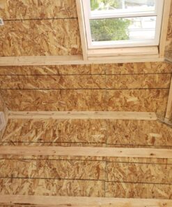 EZBUILDER 70187 Peak Style Shed Instant Framing Kit, 7'x8', Brown 43 81XG7pXaMRL