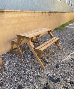 Best Choice Products 2-in-1 Transforming Interchangeable Outdoor Wooden Picnic Table Garden Bench for Backyard, Porch, Patio, Deck w/Umbrella Hole - Natural 46 81XGP1ppy9L