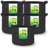 247Garden 5-Pack 15-Gallon Aeration Fabric Pot/Plant Grow Bag w/Handles (260 GSM, Black, 14.5H x 17D) 15 Gallon 21 81XGg9S5UNL