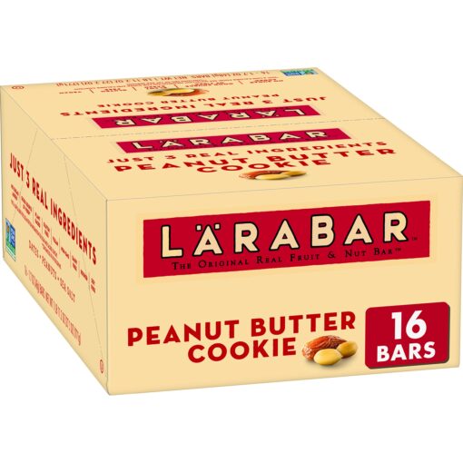 LÄRABAR Peanut Butter Cookie, Gluten Free Vegan Fruit & Nut Bar, 16 Ct, 27.2 OZ 16 Count (Pack of 1)