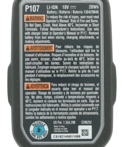 RYOBI P107 One+ 18 Volt Compact Lithium Ion 1.5 Ah Battery (Single Battery) 10 81XICIHrokL 1