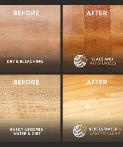 John Boos 2 Piece Cutting Charcuterie Board & Maintenance Set with 16 Oz Food Safe Mystery Oil Bottle and 5 Oz Moisture Cream Kitchen Essential Care Set 30 81XIOeAdwXL