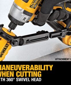 DEWALT Metal Shear/Cutter Drill Attachment, Impact Ready, 360 Degree Pivoting Head, Cuts 18GA Material (DWASHRIR) Shears Attachment 20 81XJnySN5L