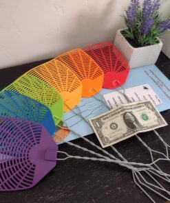 Bug & Fly Swatter – Braided Metal Handle 6 Pack Fly Swatters – Indoor/Outdoor – flyswatter 18 inch - Set of 6 26 81XKjc0gOL