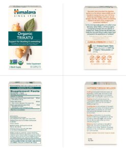 Himalaya Organic Trikatu, Herbal Supplement for Occasional Heartburn, Digestive Support, Gas, Bloating, Overeating, Ginger, Black Pepper, Non-GMO, USDA Organic, Vegan, 60 Plant-Based Caplets 13 81XMAIPiy L
