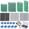 AUSTOR 100 Pcs PCB Board Kit Including 30 Pcs PCB Boards 30 Pcs 40 Pin 2.54mm Header Connector(Bonus: 10 Pcs 2P&3P Terminal Blocks and 30 Pcs Caps) 3 81XMf51rBWL