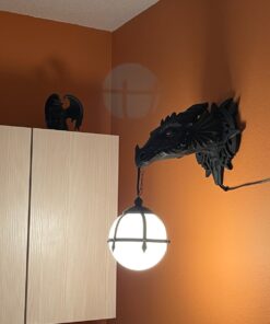 Design Toscano Marshgate Castle Dragon Electric Wall Sconce Light Fixture, Greystone 29 81XMrgzG8pL