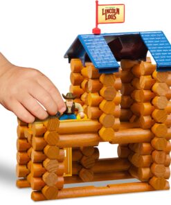 LINCOLN LOGS-Horseshoe Hill Station-83 Pieces-Real Wood Logs - Ages 3+ - Best Retro Building Gift Set for Boys/Girls – Creative Construction Engineering – Top Blocks Game Kit - Preschool Education Toy 27 81XN35iRPLL