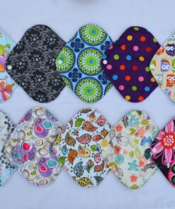 2pcs Set Mini Wet Bag + 8 Inch Charcoal Bamboo Mama Cloth/Menstrual Pads/Reusable Sanitary Pads/Panty Liners (Black Lace) Black Lace 9 81XNcbJH05L